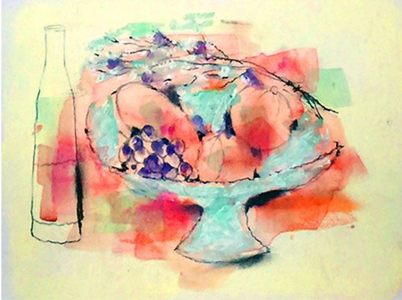 猫 色鉛筆デッサン