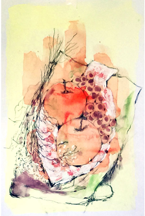 猫 色鉛筆デッサン