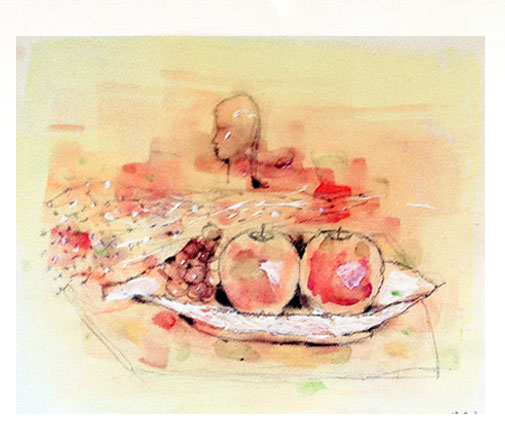 猫 色鉛筆デッサン