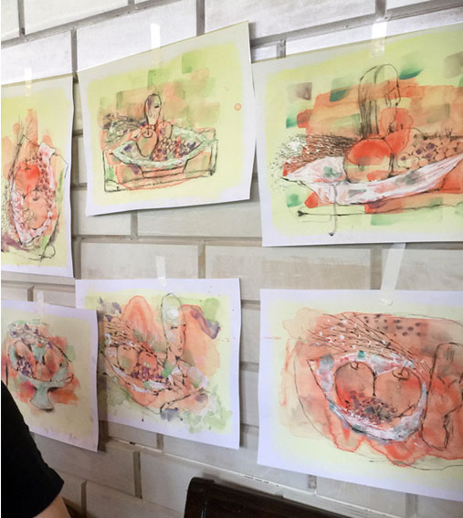 猫 色鉛筆デッサン